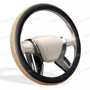 Оплетка кожа Mona Liza Infinity M, со стразами, 38см., золото OPLM0402