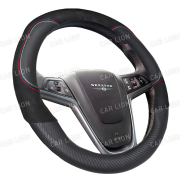 Оплетка кожа SENATOR Indiana алькантара + вставки под карбон M, 38см чёрн. OPLS4801