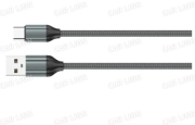 Кабель Type-C LDNIO LS432 (2 метра)  2.4A медь Grey нейло оплетка LD_B4573 (8828)