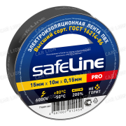 Изолента Safeline 15/10 черная