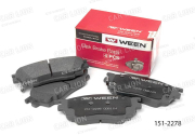 Колодки тормозные передние WEEN  151-2278 Mazda 6 (к-т4шт) (1U1G3328Z /CBY33328Z /CBY43323Z /CBY43328Z /G1YC3323Z /G1YC3323ZA /G1YC3323ZB)