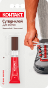 Супер-клей "КОНТАКТ" Для обуви, 3 г, бл., арт. КМ 120 - Б03 ОБ, шоу-бокс