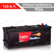 Аккумулятор автомобильный Fire Ball 140 А.ч. 900А клеммы прямая полярность (-- +) 513x189x223