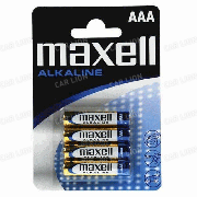Батарейка (мизинчиковая) MAXELL LR03/4BL AAA Alkaline (мин 4 шт)