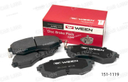 Колодки тормозные задние WEEN 151-1212 Ford Mondeo (1438867 /1439867 /1459408 /1477803 /15662234 /1566234 /1682005 /1756395 /1917249)