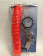 Пистолет для накач. шин с манометром с витым шлангом