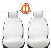 Накидка на сиденье каркасная универсальная, меховая SENATOR MW Denali с боковой защитой + антислип. 2шт. белый SM0052WH