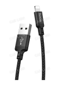 Кабель HOCO Micro USB  X14 1м/2A нейлон черный (1/33) HC-62844 9513