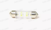 Светодиод 24V T11x36 S8,5 4SMD (3,5x2,8) WHITE (салон, номерн. знак) мин 10 шт (2884)