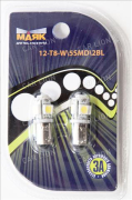 Светодиод T 8 BA9S 12V WHITE  5SMD (габарит) к-т 2шт. (5289)