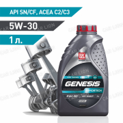 Моторное масло Лукойл (LUKOIL) Genesis ARMORTECH DPF/GPF 5w30 SP/CF ACEA C2/C3.Синтетическое, 1л.