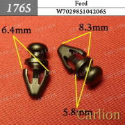 Автомобильный крепёж клипса (1765) Ford, W7029851042065, 1042065