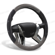 Оплетка кожа SENATOR Tacoma, +графитовая кожа, прострочка серая M, 38см., серый OPLS2401