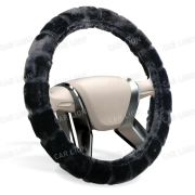 Оплетка кожа Mona Liza Inspiration M, меховая, 38см., чёрный OPLM1801