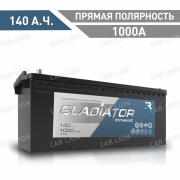 Аккумулятор автомобильный GLADIATOR Dynamic 140 А.ч. 1000А прямая полярность 513x189x240
