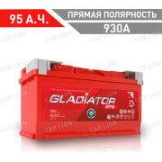 Аккумулятор автомобильный GLADIATOR EFB 95 А.ч. 930А прямая полярность 353x175x190