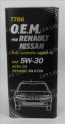 Mannol O.E.M for Renault Nissan 5w30    5л. SN/CF синт. моторное масло металл  7706