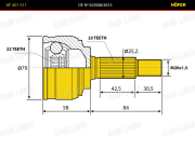 Шрус наружный Hofer HF 401 511 LADA Largus внеш 23/внут. 22 шлицов 16V(8200863653/39211AY625)