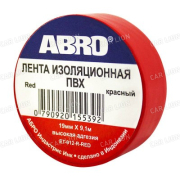 Изолента ABRO (красная) 19мм х 18,2м   ET-912-20-R-RED