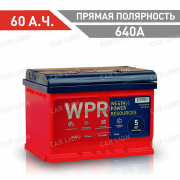 Аккумулятор автомобильный WPR 60 А.ч  640А прямая полярность низкий 242х175х175