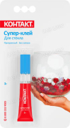 Супер-клей "КОНТАКТ" Для стекла, 3 г, бл, арт. КМ 120-Б03 С, шоу-бокс