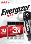 Батарейки щелочные (мизинчиковая) ENR MAX E92/AAA BP4 RU (4 шт.)  (1423)