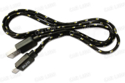 Кабель USB для iPhone 5 (1 м.) AVS IP-521 (текстиль)