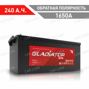 Аккумулятор автомобильный GLADIATOR EFB 240 А.ч. 1650А обратная полярность 518x275x238
