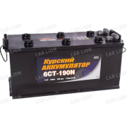 Аккумулятор автомобильный Курский 190 А.ч.  1200А  болт прямая полярность (-- +) 513x223x217