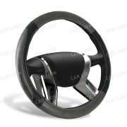 Оплетка кожа SENATOR Cloud, +графитовая кожа, прострочка серая M, 38см., черный OPLS2501