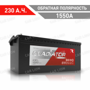 Аккумулятор автомобильный GLADIATOR Energy 230 А.ч. 1550А обратная полярность 518x275x238