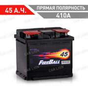 Аккумулятор автомобильный Fire Ball 45 А.ч.  410А кубик прямая полярность  207x175x190