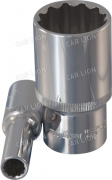 Головка торцевая глубокая 12-гранная 1/2"DR, 19 мм  112219  Ombra
