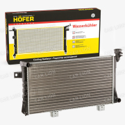 Радиатор основной алюминиевый Hofer HF708 413 ВАЗ 21213 Нива