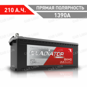 Аккумулятор автомобильный GLADIATOR Energy 210 А.ч. 1390А болт прямая полярность 518x223x223