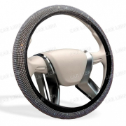 Оплетка велюр Mona Liza Crystal M, со стразами, 38см., серебро OPLM0801