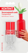 Эпоксидный клей "КОНТАКТ", прозрачный, 6 мл., бл.,арт.КЭ 288 - Б06 ШП