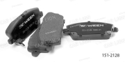 Колодки тормозные передние WEEN  151-2128 Honda Civic (к-т4шт) (45022SMGE00 /45022SMGE01 /45022SMGE50 /45022SMGE51)