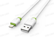 Кабель LDNIO iPhone Lightning LS34 1m/2.4A медь:86 жил/белый LD_B4507 (5321)