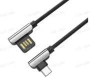 Кабель HOCO Micro USB U42 1.2m/2.4A угловой/черный (1/24) HC-79378 (4962)