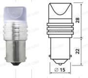 Светодиод 12V T15/5 3D 9SMD (2835) BAY15D WHITE 3D АВТОСВЕТ 301041