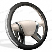 Оплетка кожа Mona Liza Sunshine M, со стразами, 38см., серебро OPLM1301