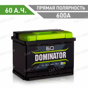 Аккумулятор автомобильный Dominator 60 А.ч. 600А прямая полярность 242x175x190